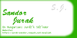 sandor jurak business card